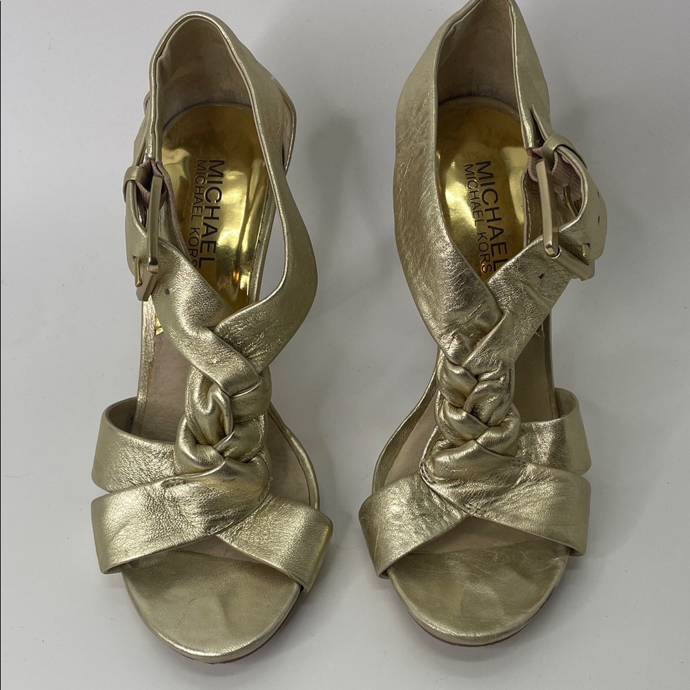Michael Kors Metallic Gold Sandals